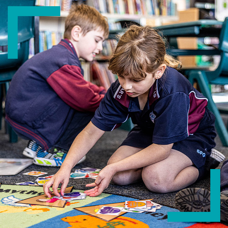 Students learning together at St Finbar’s Catholic Primary Glenbrook
